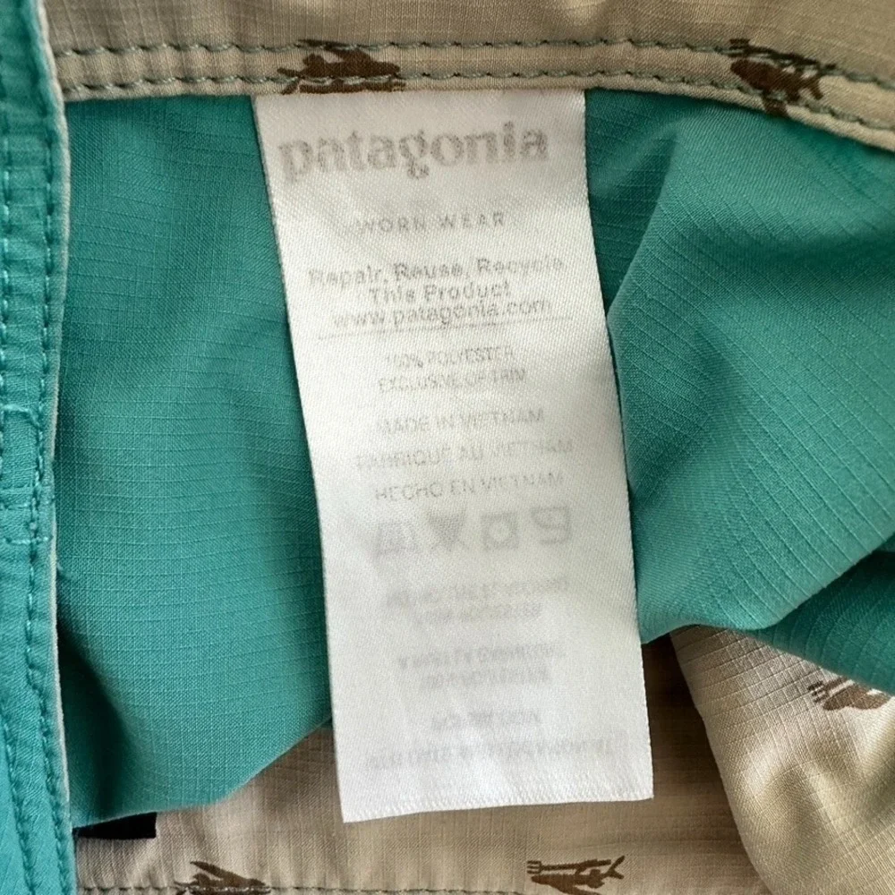 Patagonia Mens Board Shorts 40 Teal Green Light Variable Surf Swim Travel86690